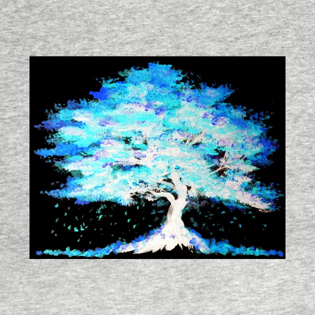 Luminescent Blue Tree by ZeichenbloQ